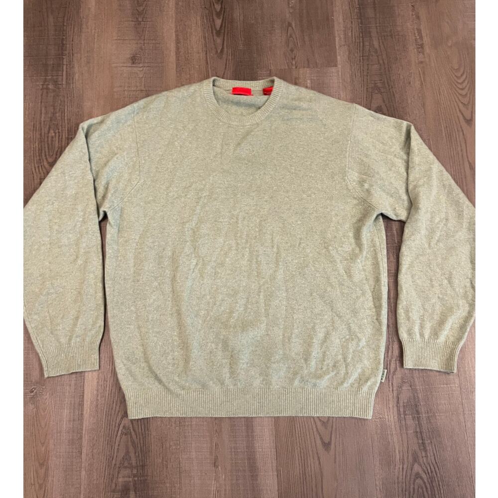 IZOD Men's 100% Cashmere Light Green Sweater - Damaged